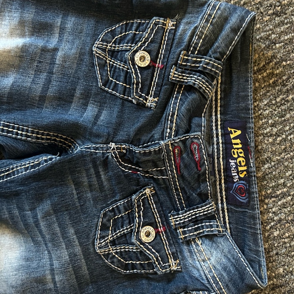 Angels Low Rise Jeans Blue Denim